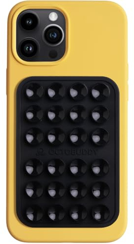 OCTOBUDDY Classic MAX - Silikon-Saugnapf Halterung fürs Handy - Schwarz | rutschfeste Saugnapfhalterung für iPhone und Android - freihändige Handyhalterung für Selfies und Videos - 6,6 cm x 9,9 cm