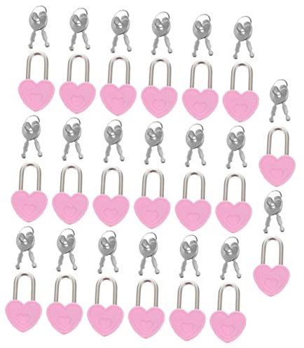 KONTONTY 20ensembles Mini Cadenas Forme De Cœur Avec Clé Petit Cadenas Métal Robuste Pour Boîte à Bijoux Valise Journal Et Coffret De Rangement Serrure Amour Compacte Pour Voyage Et Couple