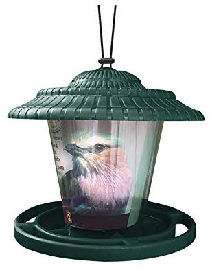 Kolibri-Futterspender für den Außenbereich, 2024, Vogelfutterstation, 4 Futteröffnungen mit Sitzstange, leicht zu reinigen und zu befüllen, wasserdichter hängender Kolibri-Fenster-