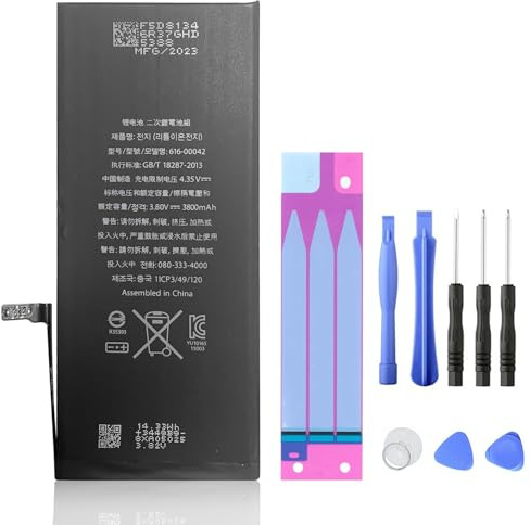 XITAIAN 3.82V 14.51Wh 3800mAh 616-00042 Remplacement Batterie pour iPhone 6S Plus A1634 A1687 A1690 A1699 avec kit d'outils