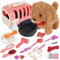 KBIBCK Walking Puppy Dog Toys, 14 PCS Interactive Pets, Realistic Plush, Gift for Kids 2-9 Years