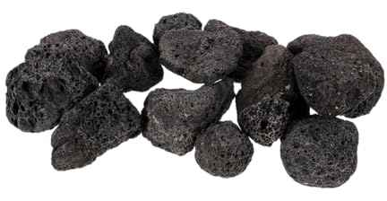 INOOMP Natural Volcanic Rocks for Fish Tank Aquarium Decor Small Lava Stones for Potted Plants Landscaping 1.38X1.38X0.98In Volcanic Lava Rock for Marine Tank