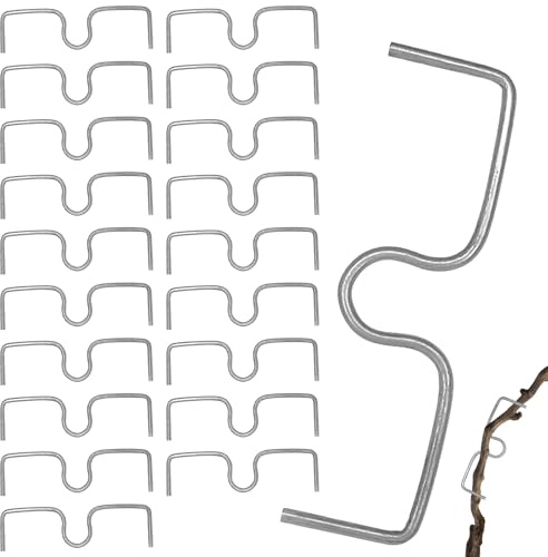 Alovez 20 Stück Astspreizer für Obstbäume, 10cm M-Förmiger Astspreizer Spreizeraststütze für Obstbäume, Astklammern Metall für Gartenzweige, Zum Spreizen und Ebnen von Obstbaumzweigen