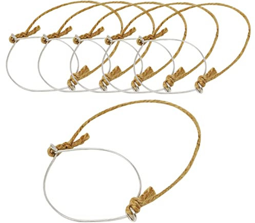 VALICLUD 6 Piezas Mango de tarro de albañil arpillera titular de la jarra colgante ganchos decorativos colgantes árbol asas de alambre de tarro de albañil tarros de cristal cuerda de