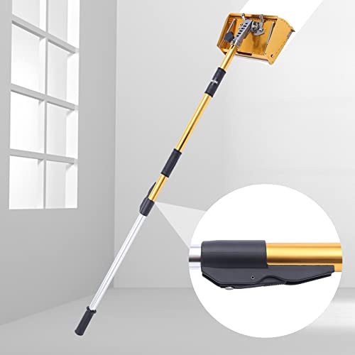 9.8 drywall llana, 40''- 63.8'' mango ajustable drywall plano acabado caja herramienta drywall esquina rodillo yeso acabado paleta herramienta nivelación para paredes y techos