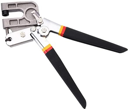 Professionelle, einhändig zu bedienende Kielquetschzange | 0,4-0,5 mm Metallstempelwerkzeug | Hochbelastbarer legierter Stahl & ergonomischer Griff für Trockenbau-, Decken- und Rahmenbauinstallation