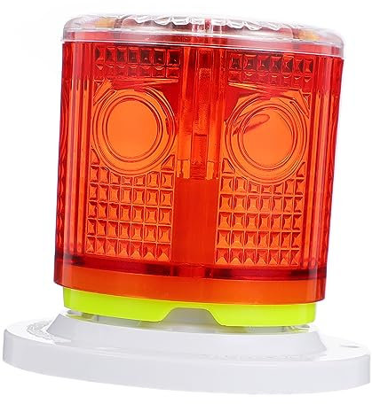 MAGICLULU Feu Avertissement Stroboscopique Solaire Lampe De Contrôle Éclairage Lumière Clignotante Extérieure Rouge
