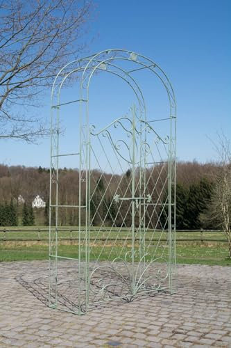 TPFGarden Arco per rose con cancello Melia verde antico