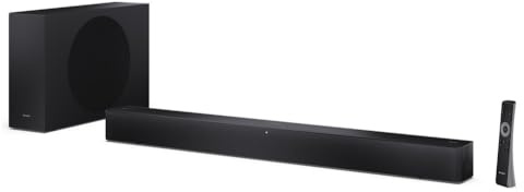 Sharp HT-SBW310 Soundbar 2.1 Dolby Atmos + DTS Virtual:X, Bluetooth con HDMI ARC/CEC, potenza totale 330 W, 80 cm, nero