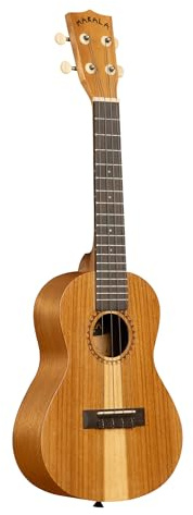 Kala Makala Indonesian Acacia Concert Ukulele - Warm Tone, Aquila B-Blacks Strings, Classic Design, Durable Construction, Dual Color