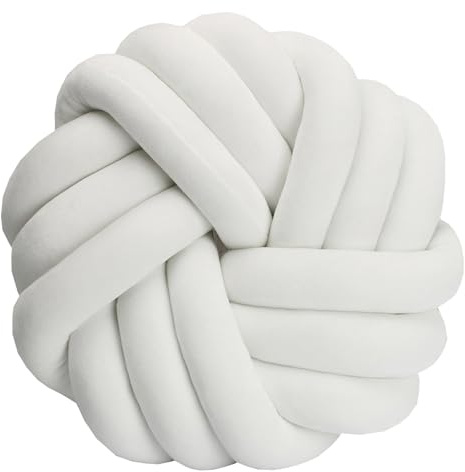 moismk Cojín Nudo Redondo de Terciopelo, Almohada Decorativa para Sofá, Cama, Sala y Dormitorio(Color 20,Diameter 30cm)