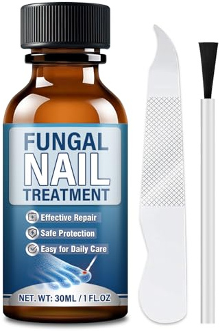 Bellifluous Hongos Uñas Pies, Líquido Tratamiento Hongos Uñas Pies, 30ml Efectivo Hongos Uñas Con Cepillo y Lima para Uñas Gruesas, Amarillentas, Opacas o Dañadas, Antihongos Uñas Pies