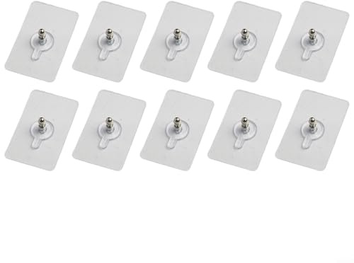 Gdfnmogo Non-Marking Wall Picture Hook for Home & Garden – Punch-, No Drill Installation, Waterproof & Traceless Hanger (10 Pcs), Compatible with Glass, Tile, Wood, and Smooth Surfaces