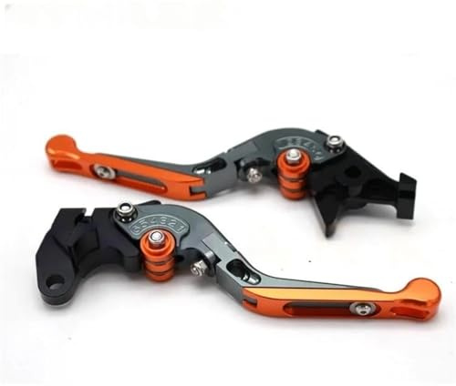 Palancas de Embrague Manetas De Freno Y Embrague Extensibles Ajustables CNC para Motocicleta para Honda CB500X, CB 500X, CB500F, CBR500R 2013-2021, 2018-2019(Orange 2)