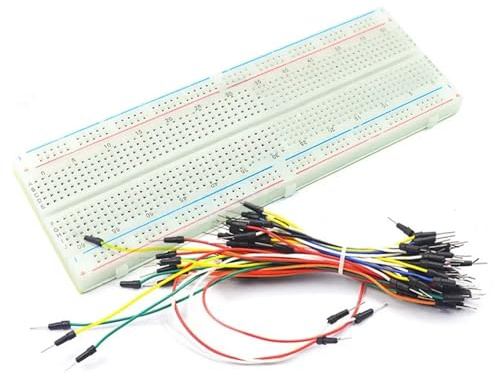 MB102 Breadboard Kit 400/830 Points Prototype Board 65 Jumper Wires U-Shaped Solderless Breadboard Jumper Cables(830 Tie and 65PCS)