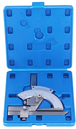 Aramox Goniometro A Nonio Universale Goniometro A Nonio Universale Gamma 0 320 Gradi Precisione di 2 Minuti Lama di Estensione per Regolazione Fine per Layout di Lavorazione del Legno Misurazione