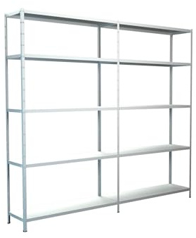 SCHULTE Regalwelt Lagerregal mit 10 PowerMAX-Fachböden in weiß, 200x220x50cm, Steckregal mit einfacher Montage ohne Verschrauben, Traglast je Boden bis zu 85 Kg (gesamt bis zu 850 Kg)