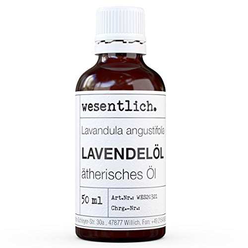 wesentlich. Lavendelöl | ätherisches Öl 50ml | 100% naturrein | Duftöl | Aromaöl | abgefüllt in Deutschland (50ml Glasflasche)