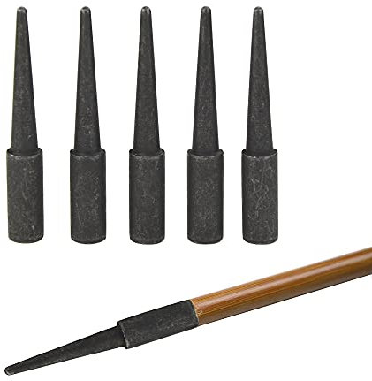 MILAEM 12 Stück Pfeilspitzen Broadheads Bogenschießen Jagdspitzen für Bambus Holz Pfeile Jagd (Innendurchmesser:7.5mm)