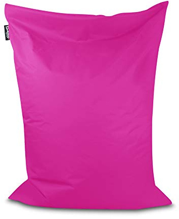 BuBiBag Sitzsack - rechteckiges Bodenkissen ohne Rand in 32 Farben und 3 Größen - Outdoor Sitzsäcke Indoor Beanbag für Kinder und Erwachsene (Pink-170x150 cm)