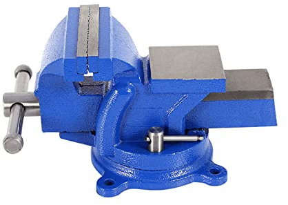 Ejoyous Schraubstock Drehbar, 100mm Werkbank mit schraubstock Work Bench Vice Parallelschraubstock Tischschraubstock mit 360° Drehbarer Basis und 2 Verriegelungsbolzen 4 Zoll