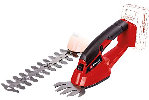 Einhell Akku-Gras- und Strauchschere GC-AGSS 18 Li - Solo (Lithium Ionen, 18 V, Power X-Change, Schnittbreite: 100mm, Schnittlänge: 200mm, Softgrip, ohne Akku und Ladegerät)