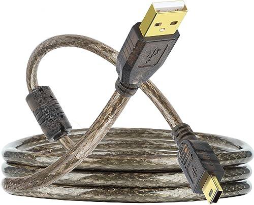 SAISN Mini USB Cable PS3 Controller Charger Cable USB 2.0 Type A to Mini B 5-Pin Charging Cable Lead USB Mini Data Wire Cord for GoPro Hero 3+, Hero HD, MP3/4 Players, Dash Cam, PDAs, 2M