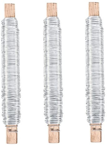 Kisangel 3stücke Teiliges Diy Blumendraht Silberfarbene Dünne Lackierte Metalldrähte Für Blumenbinden Flexibel Und Vielseitig Für Florale Gestaltung Und Bastelarbeiten Zuhause Und Geschäft
