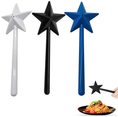 MUNSKT 3PCS Salero y Pimentero Mágica Varita ,Dispensador de saleros de cocina,Varita Mágica con Agujeros para Decoración de Mesa,Dispensador De Sal y Pimienta Especieros Con Agujeros