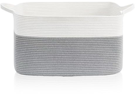 Korb Geflochten Groß, Aufbewahrungskorb Kinder, 55 x 38 x 30 cm Mit Griff,Wohnzimmer, Badezimmer, Schlafzimmer Aufbewahrungskörbe, Geeignet Für Babykleidung, Spielzeug, Bettwäsche