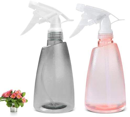 500ml Spray Bottles for Cleaning Solutions and Gardening, 2 Pcs Large Empty Mist Atomiser Spray Bottle for Hair, Water Spray Bottles for Cleaning, Plastic Refillable Plant Mister Sprayer Can Trigger