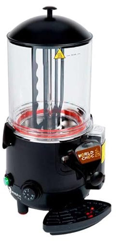 Professioneller elektrischer Schokoladenspender für Gastronomie, 10 Liter, industrieller Heißschokoladenspender im Wasserbad für Café, Churri, Bäckerei und Konditorei.