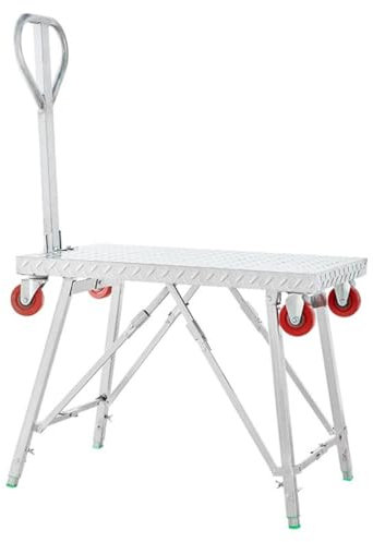 Piattaforma portatile per ponteggi, Carrello pieghevole Dolly, Camioncino per piattaforma mobile, Altezza regolabile