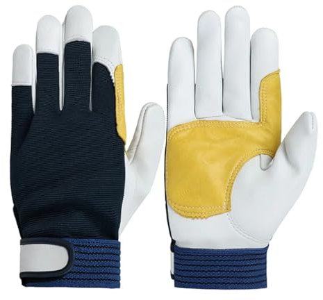 UALXPAO Handschutz Garten Schutzhandschuhe for die Arbeit, weicher Bauhandschuh, Gartenhandschuhe, leichte Mechanikerhandschuhe for Männer und Frauen(White,L)