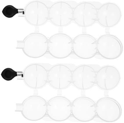OFFSCH 2stücke Eiskugelform Für Whisky Selbstgemachte Eiswürfelform Einfache Eiswürfelschale Mit Deckel Eistablettform Für Kühlschrank Transparent