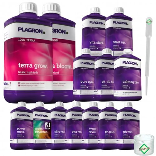 Weedness Plagron Dünger Set XXXL Starterbox Grow Anbau Indoor - Bio NPK Organischer Flüssig Tomaten