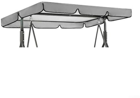 ReachMall Garden Swing for Top Cover, Garden Swing Seat Canopy Cover, Windproof Anti-UV Sun Shade, Patio Replacement Canopy(Gray 142x120x18cm)