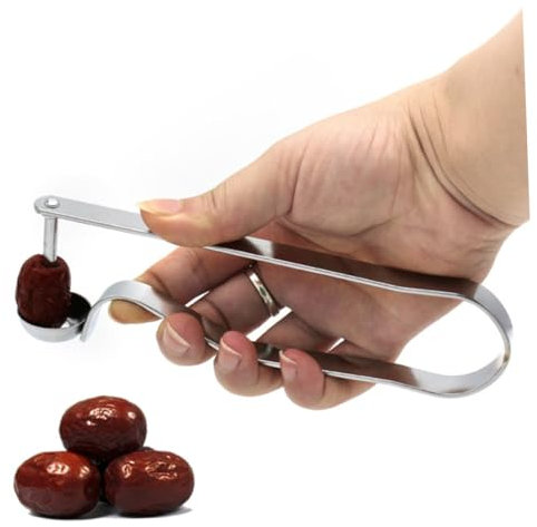 Mikinona Levatorsoli per Ciliegie e Datteri in Acciaio Inox, Utensile da Cucina per Rimozione Torsolo Rapida e Facile, Strumento per Uso Domestico e Frutta Naturale