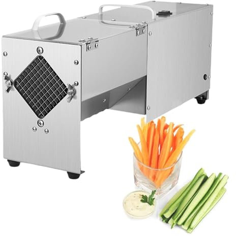 Tagliapatate Elettrico, Macchina Per Patatine Fritte Con Lame In Acciaio Inox Di 3 Misure, Tagliapatate Professionale Da 100 W Per Uso Domestico, Per Patate, Carote E Cetrioli - Avvio One-Touch