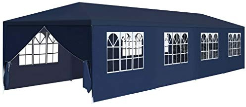 Lawn & Garden-Outdoor Living-Outdoor Structures-Canopies & Gazebos-Garden Marquee 3x12 m Blue