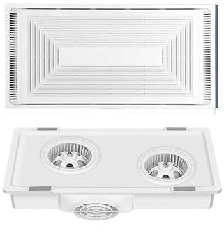 YANG11FAN Ventilador de Baño Extractor de Aire de Techo Integrado de 30 x 60 for Cocina y baño, Potente, silencioso, Ultrafino, de 9 cm, con Motor Dual. Ventilador de ventilación