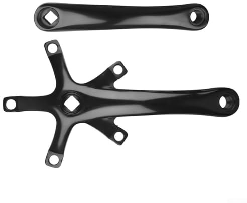 Eawfgtuw Bikes Kurbelgarnitur, quadratisch, konisch, 130 BCD 165 mm, 7075 Aluminiumlegierung, kompatibel mit Falträdern (Rennräder, Schwarz