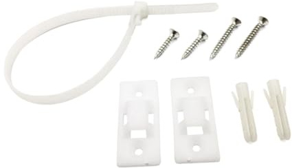 MERRYHAPY 10set Tip Plastic Buckle Kit White Safety Furniture Anchor for Childproofing Home Use