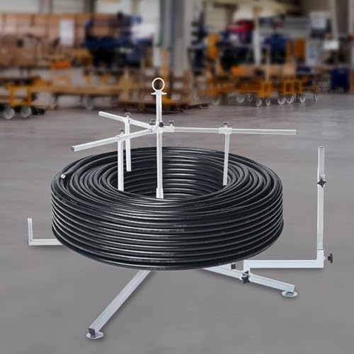 TONFEION Avvolgitubo per tubo di riscaldamento a pavimento, 600 m, erogatore di bobine con custodia, per tubo, per riscaldamento a pavimento, max. 200 kg, tubi per riscaldamento a pavimento per tubi
