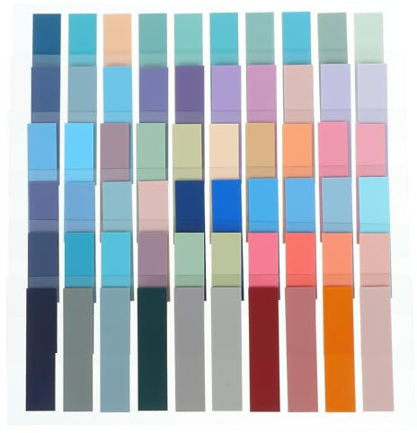 Cabilock de Notas Adhesivo Transparente de Colores 6 Hojas 60 Pestañas para Libros y Páginas Marcadores de Página Portátiles para Organización Escolar y Oficina