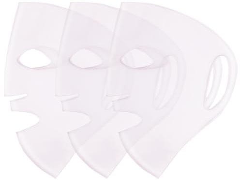 FOYTOKI 3 St Återanvändbara Silikon Ansiktsmasker för Hudvård Mjuka och Stretchbara Ansiktsskydd med Öronhängare Täta Fuktbevarande Masker för Ansiktsvård och Reseanvändning Ljusrosa