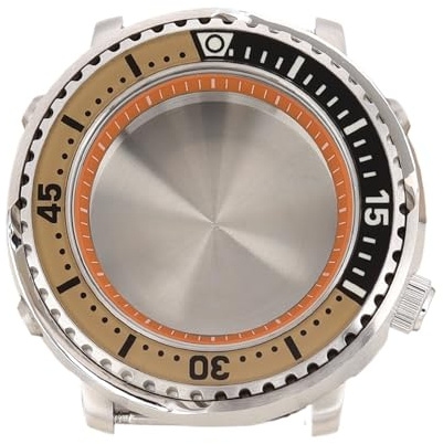 1st 10ATM Diver 43mm klockfodral Vattentät safirkristall for NH35 NH36 NH34/38 rörelsefodral C3 glasram(Silvery Case 20)