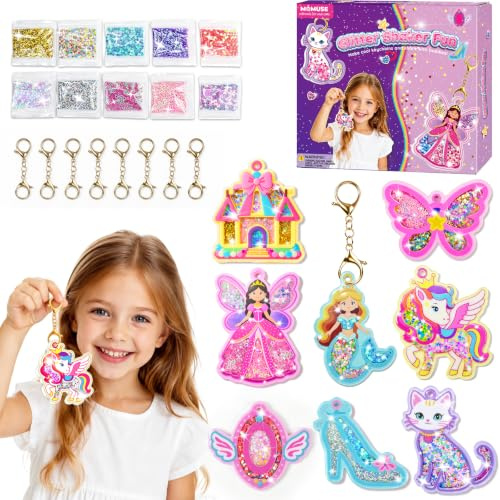 MOMUSE Kit de Manualidades Llavero DIY 8 Temas Mixtos