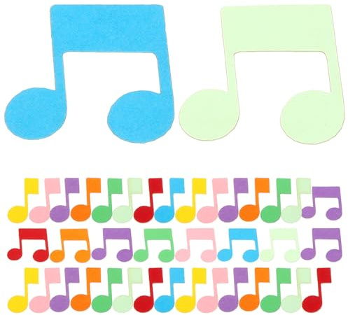 Mikikit Musiknoten Zufällige Farbe Konfetti aus Papier 200 Stück Klassische Form 200stücke Notenpapier Schnipsel für Party Dekoration und Musikparty Zubehör für Festliche