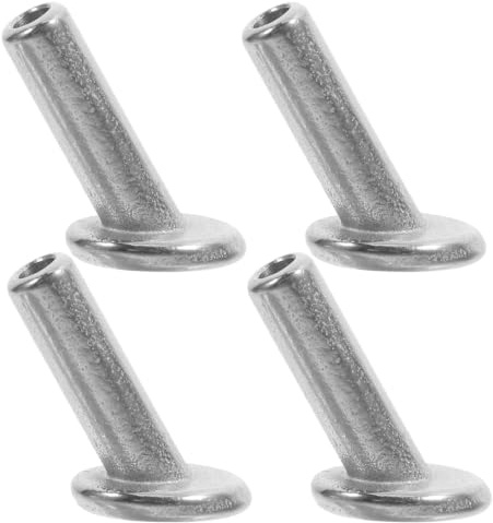 Toddmomy 4 Piezas Fundas Protectoras para Herrajes de Barandillas de Cables, Acero Inoxidable, Plata, Diseño Biselado, Ángulo 30°, para Porches y Decks